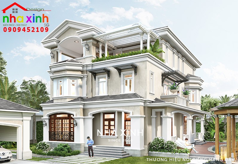 Biệt Thự Tân Cổ Điển Kiểu Pháp Đẹp | Chị Loan | Trà Vinh | BT-114